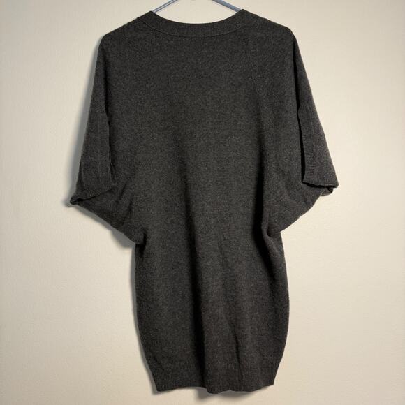 Vince Gray Small Cashmere Button-Up Short Sleeve Kimono Dolman Sweater Cardigan - Picture 11 of 16